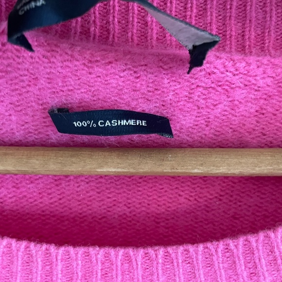 Zara Women’s Knit Sweater 100% Cashmere High low Barbie Pink Sz M oversized - Picture 9 of 16